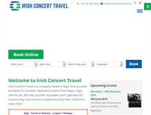 Tablet Screenshot of irishconcerttravel.ie